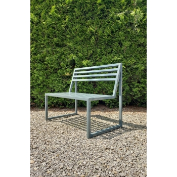 ŁAWKA wolnostojąca metalowa Z OPARCIEM